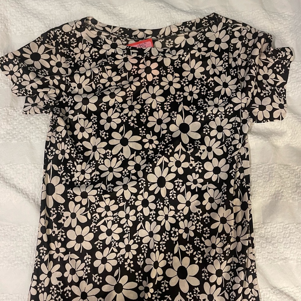 Vintage 1960s Bodycon Floral Dress